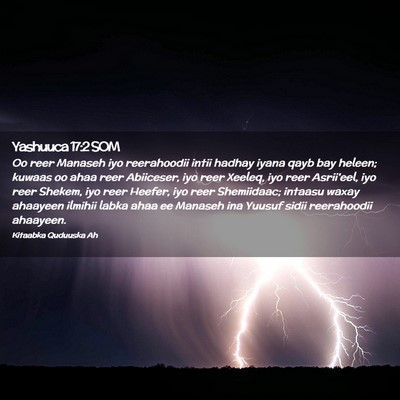 Picture 02 - Yashuuca 17:2 SOM - Oo reer Manaseh iyo reerahoodii intii hadhay - Bible Verse Picture