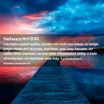 Picture 02 - Yashuuca 18:4 SOM - Haddaba qabiil walba saddex nin kala soo baxa; oo - Bible Verse Picture