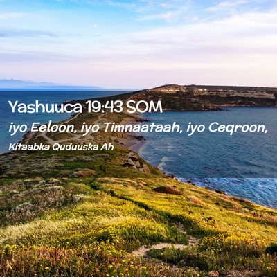 Picture 02 - Yashuuca 19:43 SOM - iyo Eeloon, iyo Timnaataah, iyo - Bible Verse Picture