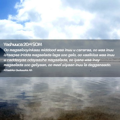 Picture 02 - Yashuuca 20:4 SOM - Oo magaalooyinkaas middood waa inuu u cararaa, oo - Bible Verse Picture