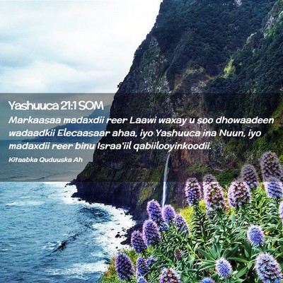 Picture 02 - Yashuuca 21:1 SOM - Markaasaa madaxdii reer Laawi waxay u soo - Bible Verse Picture