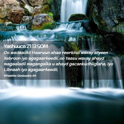 Picture 02 - Yashuuca 21:13 SOM - Oo wadaadkii Haaruun ahaa reerkiisii waxay - Bible Verse Picture