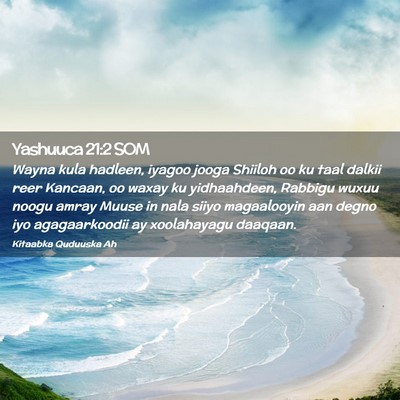 Picture 02 - Yashuuca 21:2 SOM - Wayna kula hadleen, iyagoo jooga Shiiloh oo ku - Bible Verse Picture