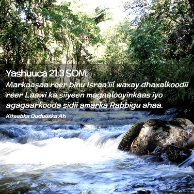 Picture 02 - Yashuuca 21:3 SOM - Markaasaa reer binu Israa'iil waxay dhaxalkoodii - Bible Verse Picture