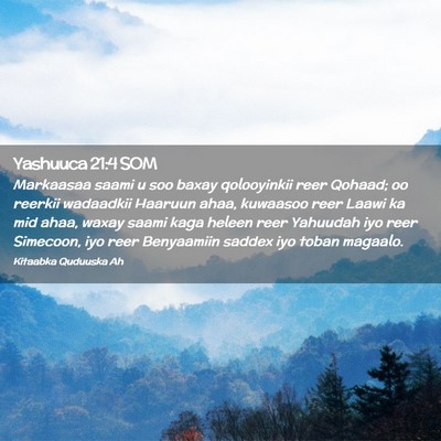 Picture 02 - Yashuuca 21:4 SOM - Markaasaa saami u soo baxay qolooyinkii reer - Bible Verse Picture