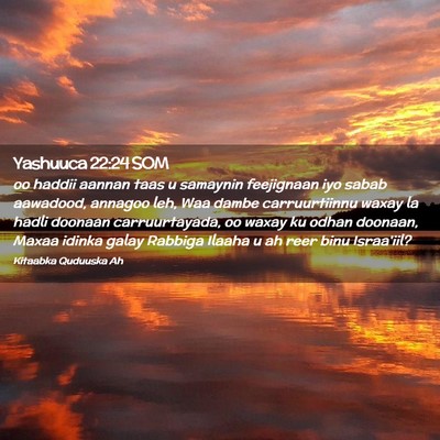 Picture 02 - Yashuuca 22:24 SOM - oo haddii aannan taas u samaynin feejignaan iyo - Bible Verse Picture