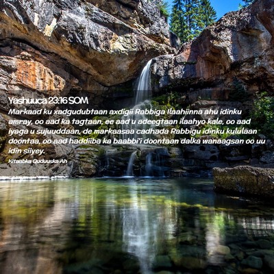 Picture 02 - Yashuuca 23:16 SOM - Markaad ku xadgudubtaan axdigii Rabbiga - Bible Verse Picture