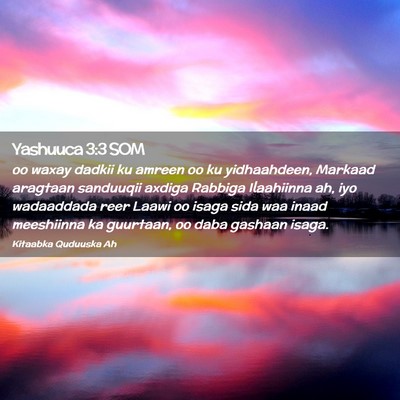 Picture 02 - Yashuuca 3:3 SOM - oo waxay dadkii ku amreen oo ku yidhaahdeen, - Bible Verse Picture