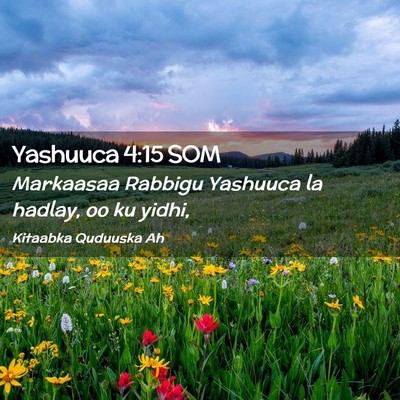 Picture 02 - Yashuuca 4:15 SOM - Markaasaa Rabbigu Yashuuca la hadlay, oo ku - Bible Verse Picture