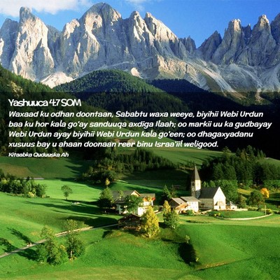 Picture 02 - Yashuuca 4:7 SOM - Waxaad ku odhan doontaan, Sababtu waxa weeye, - Bible Verse Picture