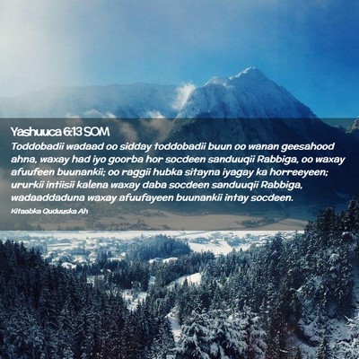 Picture 02 - Yashuuca 6:13 SOM - Toddobadii wadaad oo sidday toddobadii buun oo - Bible Verse Picture