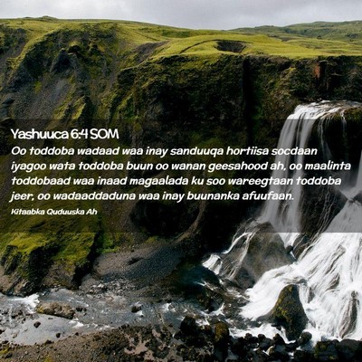 Picture 02 - Yashuuca 6:4 SOM - Oo toddoba wadaad waa inay sanduuqa hortiisa - Bible Verse Picture