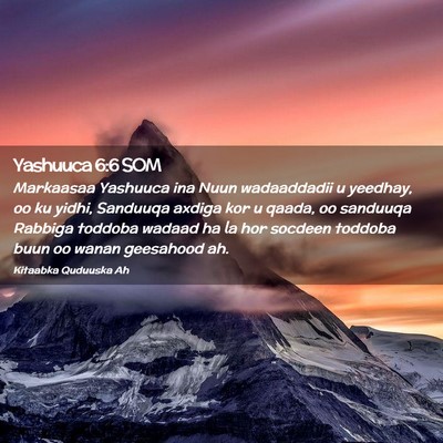 Picture 02 - Yashuuca 6:6 SOM - Markaasaa Yashuuca ina Nuun wadaaddadii u - Bible Verse Picture