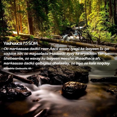 Picture 02 - Yashuuca 7:5 SOM - Oo markaasaa dadkii reer Aacii waxay iyagii ka - Bible Verse Picture
