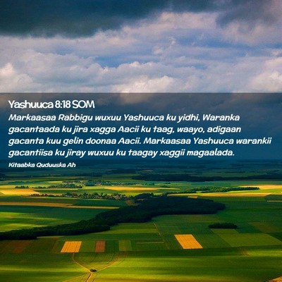 Picture 02 - Yashuuca 8:18 SOM - Markaasaa Rabbigu wuxuu Yashuuca ku yidhi, - Bible Verse Picture