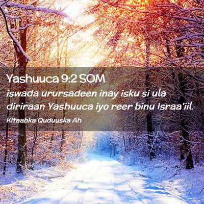 Picture 02 - Yashuuca 9:2 SOM - iswada urursadeen inay isku si ula diriraan - Bible Verse Picture