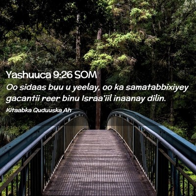 Picture 02 - Yashuuca 9:26 SOM - Oo sidaas buu u yeelay, oo ka samatabbixiyey - Bible Verse Picture