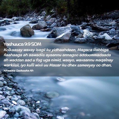 Picture 02 - Yashuuca 9:9 SOM - Kolkaasay waxay isagii ku yidhaahdeen, Magaca - Bible Verse Picture