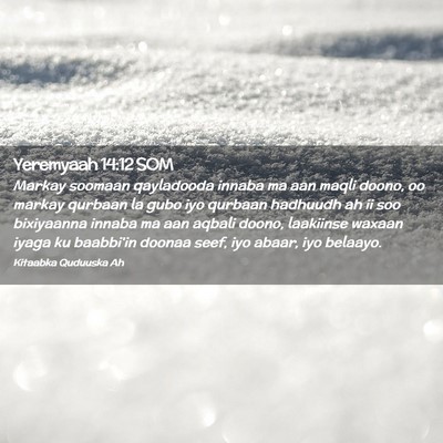 Picture 02 - Yeremyaah 14:12 SOM - Markay soomaan qayladooda innaba ma aan maqli - Bible Verse Picture