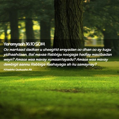 Picture 02 - Yeremyaah 16:10 SOM - Oo markaad dadkan u sheegtid erayadan oo dhan oo - Bible Verse Picture
