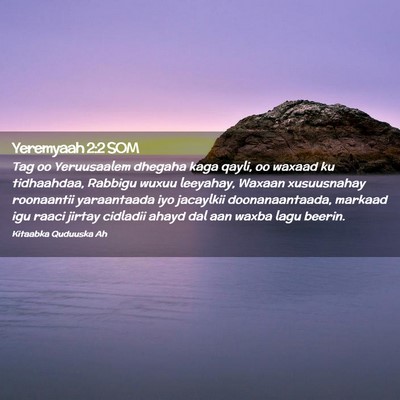 Picture 02 - Yeremyaah 2:2 SOM - Tag oo Yeruusaalem dhegaha kaga qayli, oo waxaad - Bible Verse Picture