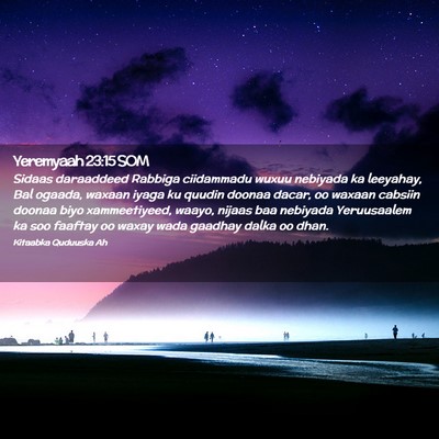 Picture 02 - Yeremyaah 23:15 SOM - Sidaas daraaddeed Rabbiga ciidammadu wuxuu - Bible Verse Picture