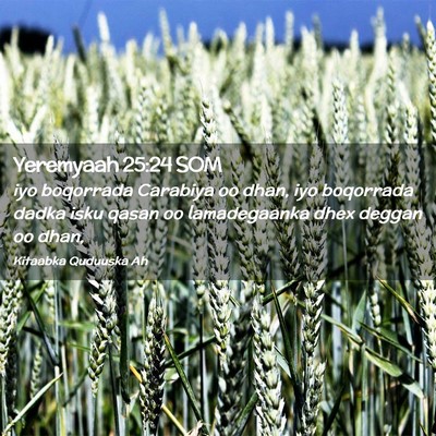 Picture 02 - Yeremyaah 25:24 SOM - iyo boqorrada Carabiya oo dhan, iyo boqorrada - Bible Verse Picture