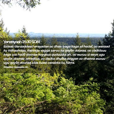 Picture 02 - Yeremyaah 25:30 SOM - Sidaas daraaddeed erayadan oo dhan iyaga kaga sii - Bible Verse Picture