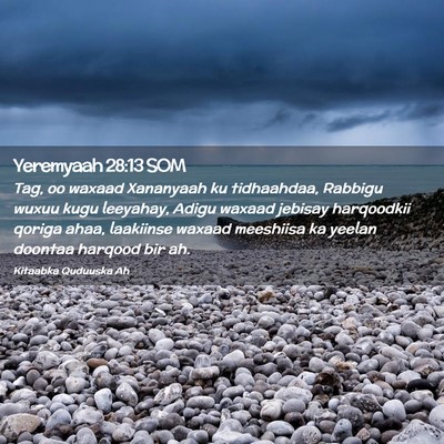 Picture 02 - Yeremyaah 28:13 SOM - Tag, oo waxaad Xananyaah ku tidhaahdaa, Rabbigu - Bible Verse Picture