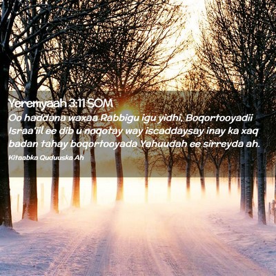 Picture 02 - Yeremyaah 3:11 SOM - Oo haddana waxaa Rabbigu igu yidhi, Boqortooyadii - Bible Verse Picture