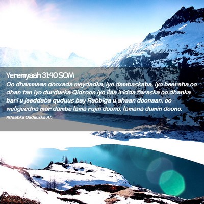 Picture 02 - Yeremyaah 31:40 SOM - Oo dhammaan dooxada meydadka, iyo dambaskaba, iyo - Bible Verse Picture