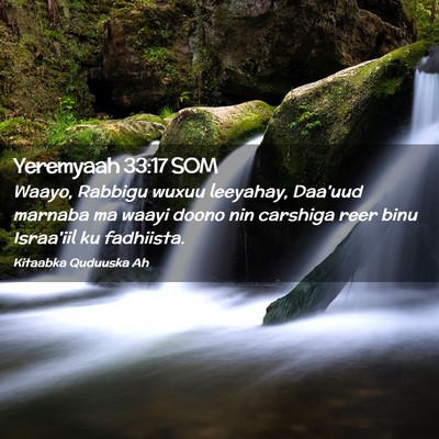 Picture 02 - Yeremyaah 33:17 SOM - Waayo, Rabbigu wuxuu leeyahay, Daa'uud marnaba ma - Bible Verse Picture