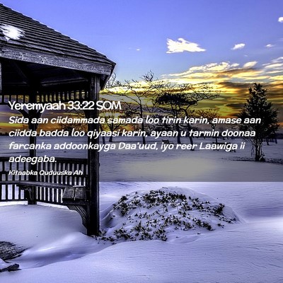 Picture 02 - Yeremyaah 33:22 SOM - Sida aan ciidammada samada loo tirin karin, amase - Bible Verse Picture