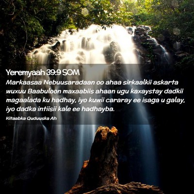 Picture 02 - Yeremyaah 39:9 SOM - Markaasaa Nebuusaradaan oo ahaa sirkaalkii - Bible Verse Picture