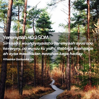 Picture 02 - Yeremyaah 40:2 SOM - Sirkaalkii waardiyayaashu Yeremyaah ayuu soo - Bible Verse Picture