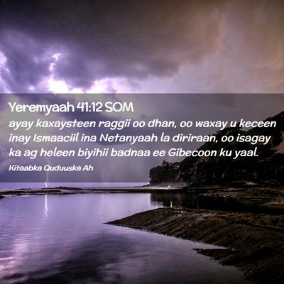 Picture 02 - Yeremyaah 41:12 SOM - ayay kaxaysteen raggii oo dhan, oo waxay u keceen - Bible Verse Picture