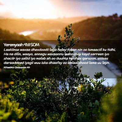 Picture 02 - Yeremyaah 41:8 SOM - Laakiinse waxaa dhexdoodii laga helay toban nin - Bible Verse Picture