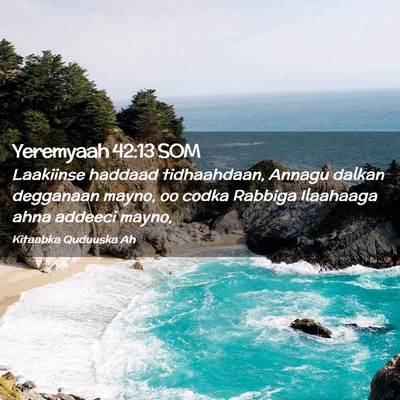 Picture 02 - Yeremyaah 42:13 SOM - Laakiinse haddaad tidhaahdaan, Annagu dalkan - Bible Verse Picture