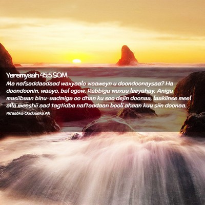 Picture 02 - Yeremyaah 45:5 SOM - Ma nafsaddaadaad waxyaalo waaweyn u - Bible Verse Picture