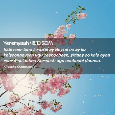 Picture 02 - Yeremyaah 48:13 SOM - Sidii reer binu Israa'iil ay Beytel oo ay ku - Bible Verse Picture