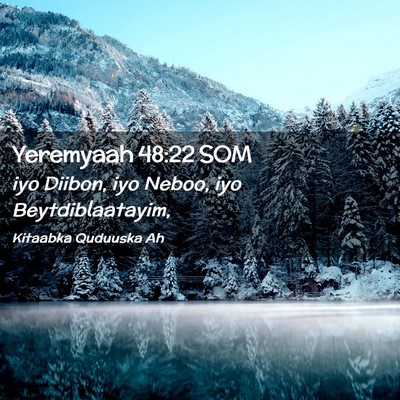Picture 02 - Yeremyaah 48:22 SOM - iyo Diibon, iyo Neboo, iyo - Bible Verse Picture