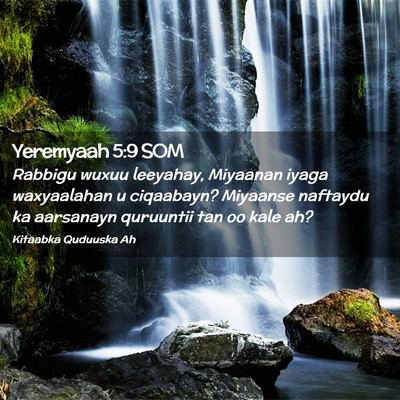 Picture 02 - Yeremyaah 5:9 SOM - Rabbigu wuxuu leeyahay, Miyaanan iyaga - Bible Verse Picture
