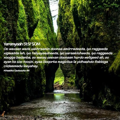 Picture 02 - Yeremyaah 51:57 SOM - Oo waxaan wada sakhraamin doonaa amiirradeeda, - Bible Verse Picture