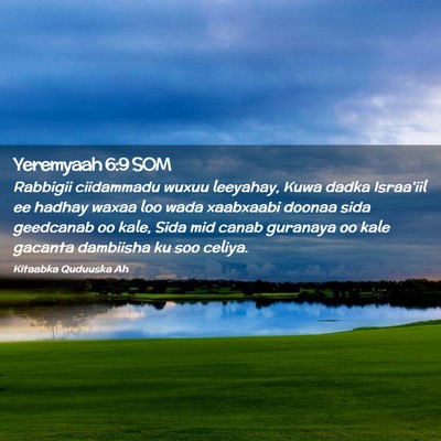 Picture 02 - Yeremyaah 6:9 SOM - Rabbigii ciidammadu wuxuu leeyahay, Kuwa dadka - Bible Verse Picture