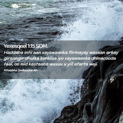 Picture 02 - Yexesqeel 1:15 SOM - Haddaba intii aan xayawaanka fiirinayay waxaan - Bible Verse Picture
