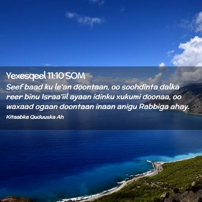 Picture 02 - Yexesqeel 11:10 SOM - Seef baad ku le'an doontaan, oo soohdinta dalka - Bible Verse Picture