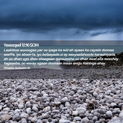 Picture 02 - Yexesqeel 12:16 SOM - Laakiinse wuxoogaa yar oo iyaga ka mid ah ayaan - Bible Verse Picture