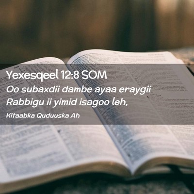 Picture 02 - Yexesqeel 12:8 SOM - Oo subaxdii dambe ayaa eraygii Rabbigu ii yimid - Bible Verse Picture