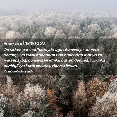 Picture 02 - Yexesqeel 13:15 SOM - Oo sidaasaan cadhadayda ugu dhammayn doonaa - Bible Verse Picture