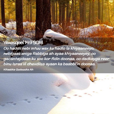 Picture 02 - Yexesqeel 14:9 SOM - Oo haddii nebi intuu wax ku hadlo la khiyaaneeyo, - Bible Verse Picture